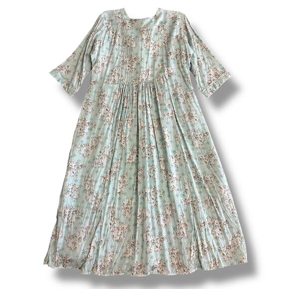 Anora India Boho Embroidered Mirror Work Floral Midi Dress 3XL Lined Festival - Picture 6 of 10